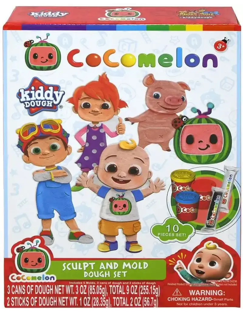 COCOMELON COCOMELON KIDDY DOUGH SCULPT AND MOLD DOUGH SET