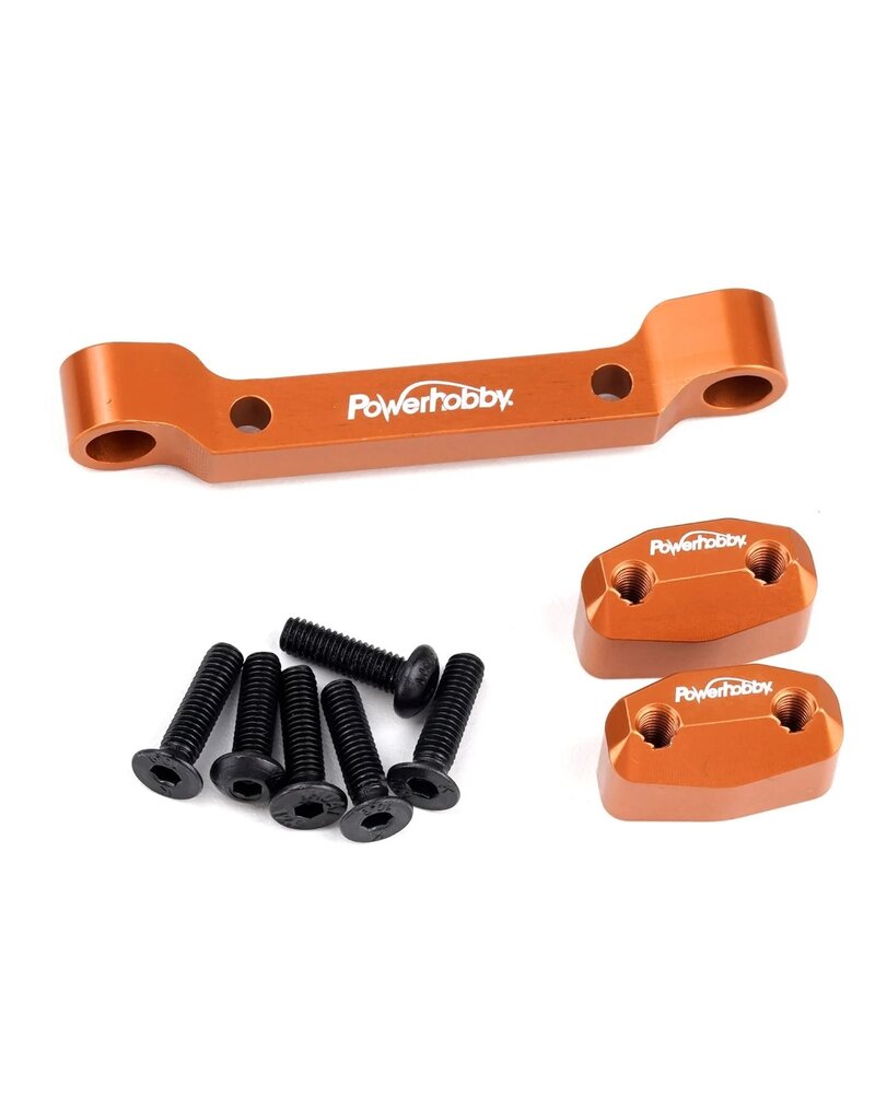 POWER HOBBY PHB6426ORANGE ALUMINUM FRONT PIVOT BLOCK ORANGE, HPI RS4 SPORT3