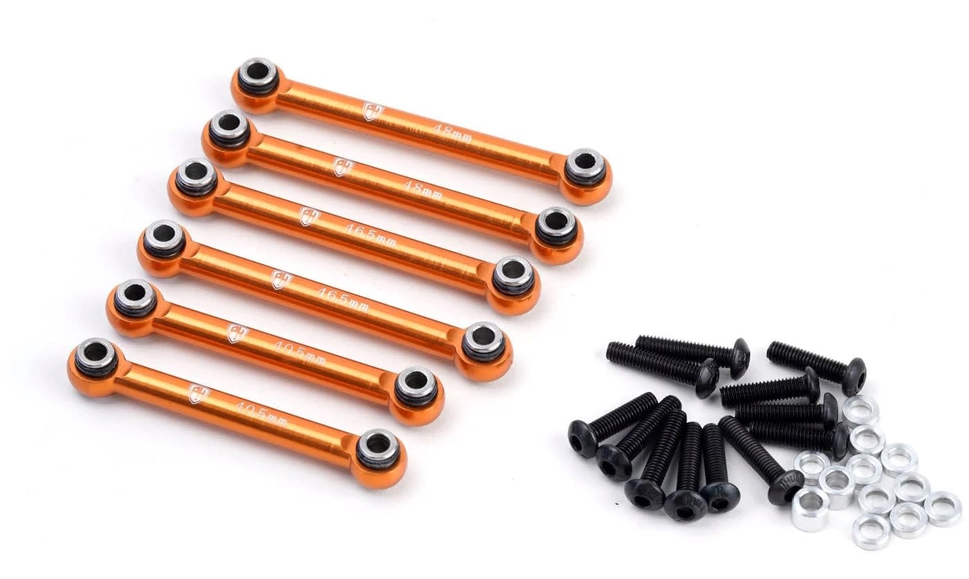 PHB6410ORANGE ALUMINUM TIE ROD SET ORANGE, HPI RS4 SPORT3