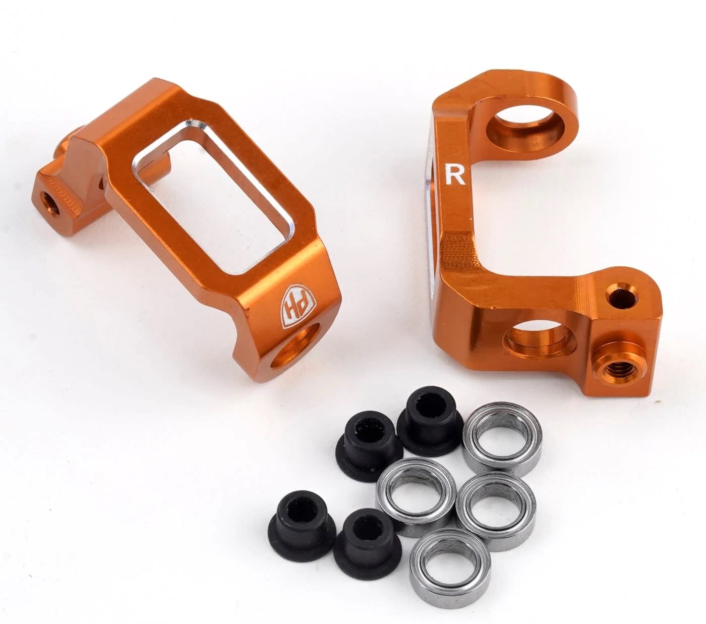 PHB6414ORANGE ALUMINUM FRONT C-HUB ORANGE, HPI RS4 SPORT3