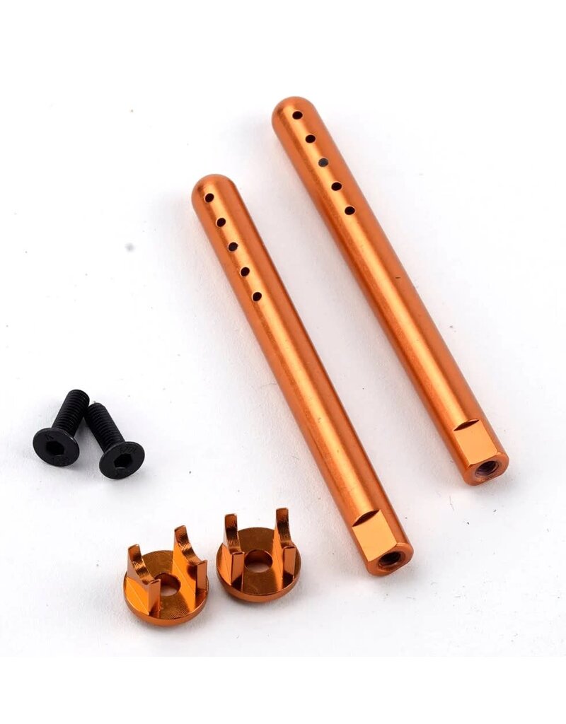 POWER HOBBY PHB6432ORANGE ALUMINUM FRONT BODY MOUNTS ORANGE, HPI RS4 SPORT3