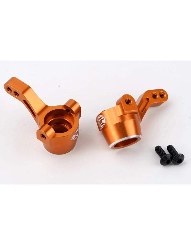POWER HOBBY PHB6415ORANGE ALUMINUM FRONT STEERING KNUCKLES ORANGE, HPI RS4 SPORT3