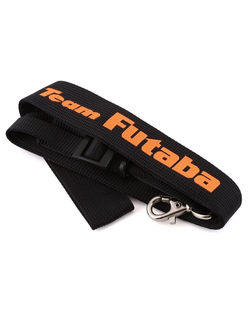 FUTABA FUTEBB1063 TEAM FUTABA STRAP, BLACK & ORANGE NECK STRAP