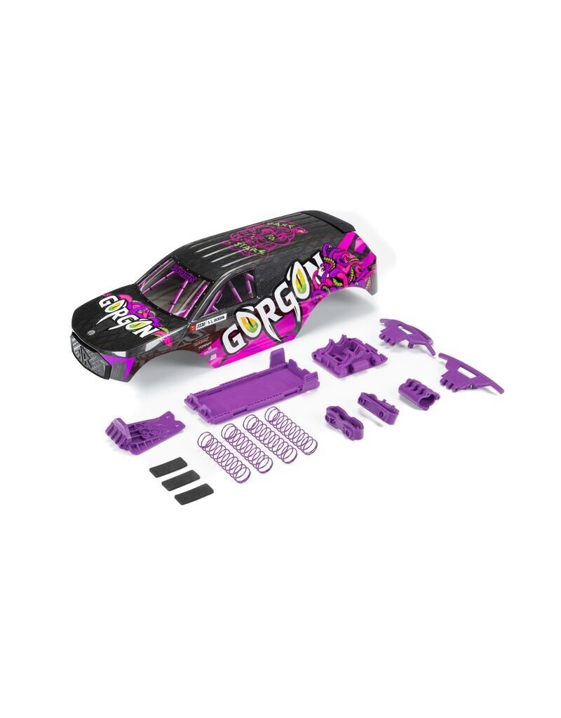 ARRMA ARA402350 GORGON PAINTED DECALED TRIMMED BODY SET PURPLE