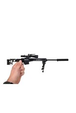 GOAT GUN GOAMK22-BLACK  MINIATURE 1/4 SCALE DIE-CAST BARRETT MRAD MODEL KIT (BLACK)