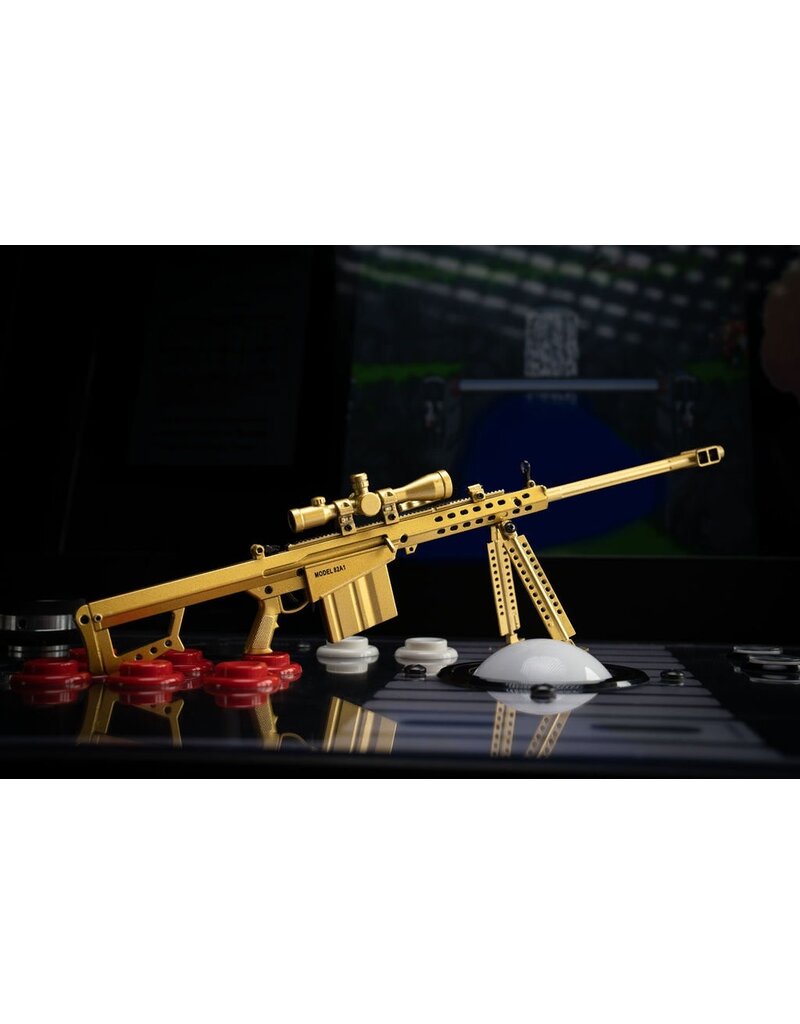 GOAT GUN GOA50-GOLD MINIATURE 1/4 SCALE DIE-CAST BARRETT 82A1 .50 CAL MODEL KIT (GOLD)