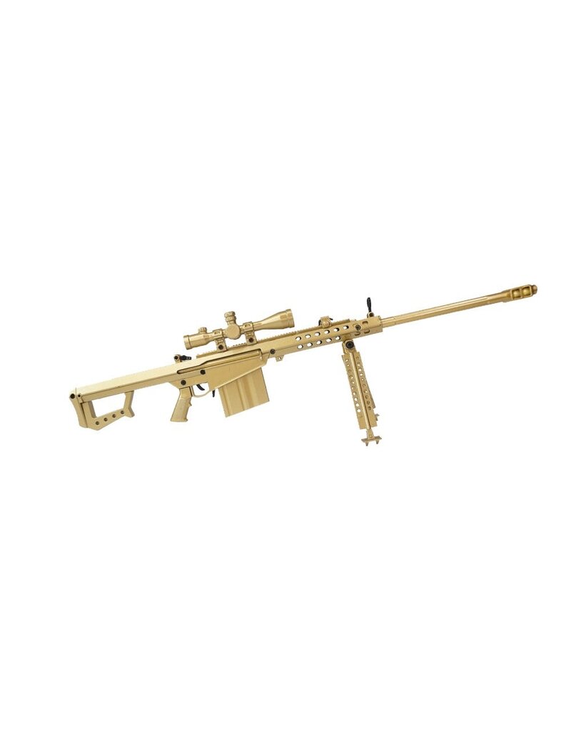 GOAT GUN GOA50-GOLD MINIATURE 1/4 SCALE DIE-CAST BARRETT 82A1 .50 CAL MODEL KIT (GOLD)