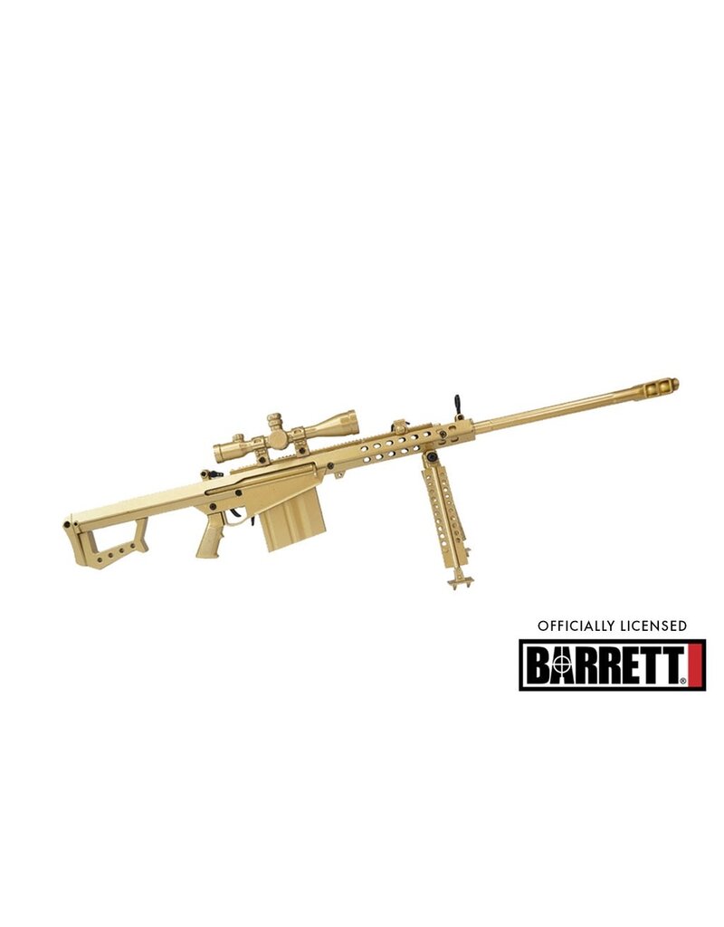 GOAT GUN GOA50-GOLD MINIATURE 1/4 SCALE DIE-CAST BARRETT 82A1 .50 CAL MODEL KIT (GOLD)