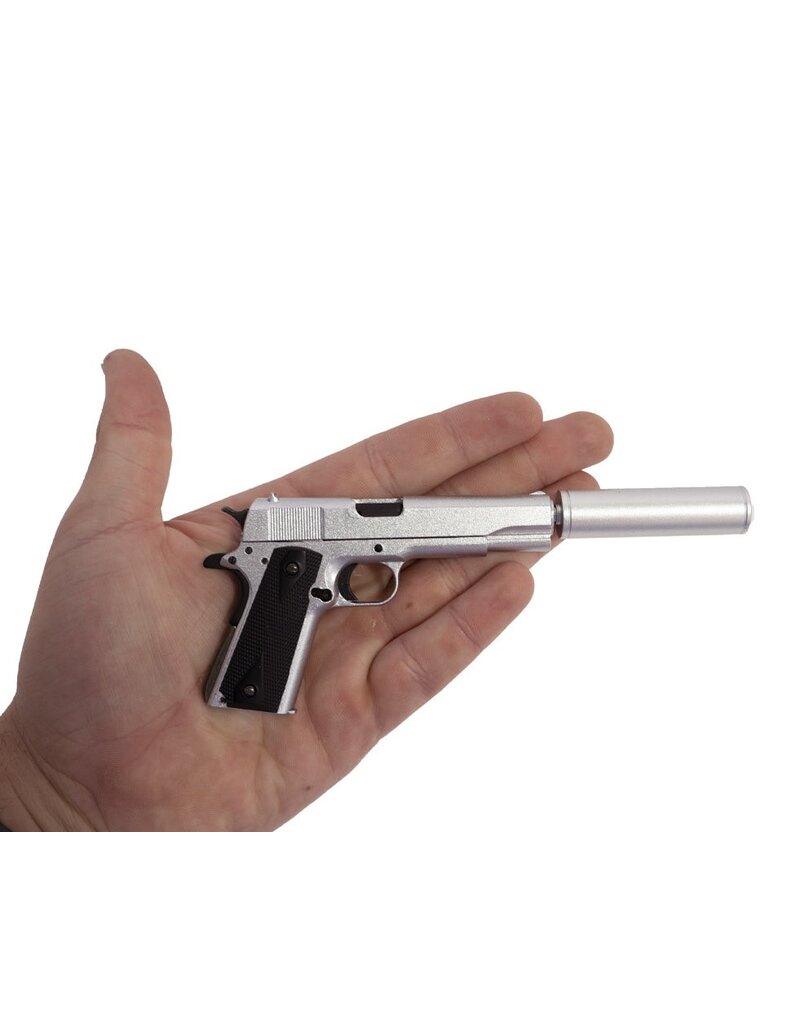 GOAT GUN GOA1911-SUPPRESSOR-SILV MINIATURE SCALE ACCESSORY 1911 SUPRESSOR (SILVER)