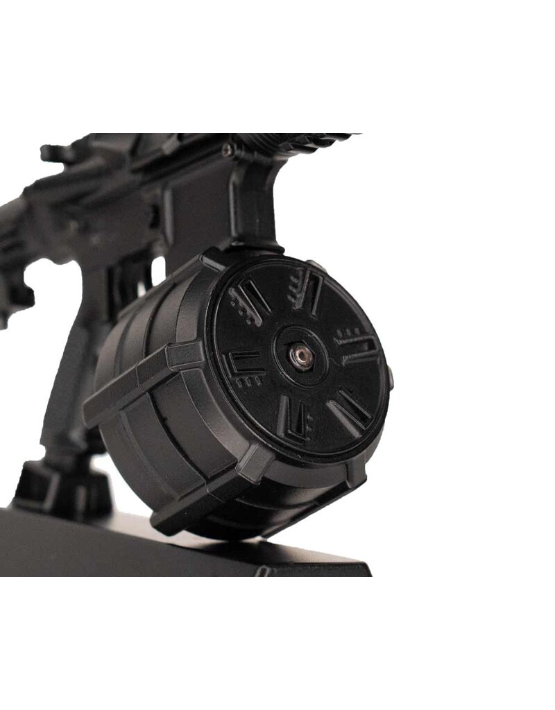 GOAT GUN GOA60-DRUM MINIATURE SCALE ACCESSORY 60 ROUND AR15 DRUM MAGAZINE (BLACK)
