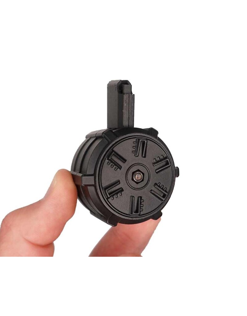 GOAT GUN GOA60-DRUM MINIATURE SCALE ACCESSORY 60 ROUND AR15 DRUM MAGAZINE (BLACK)