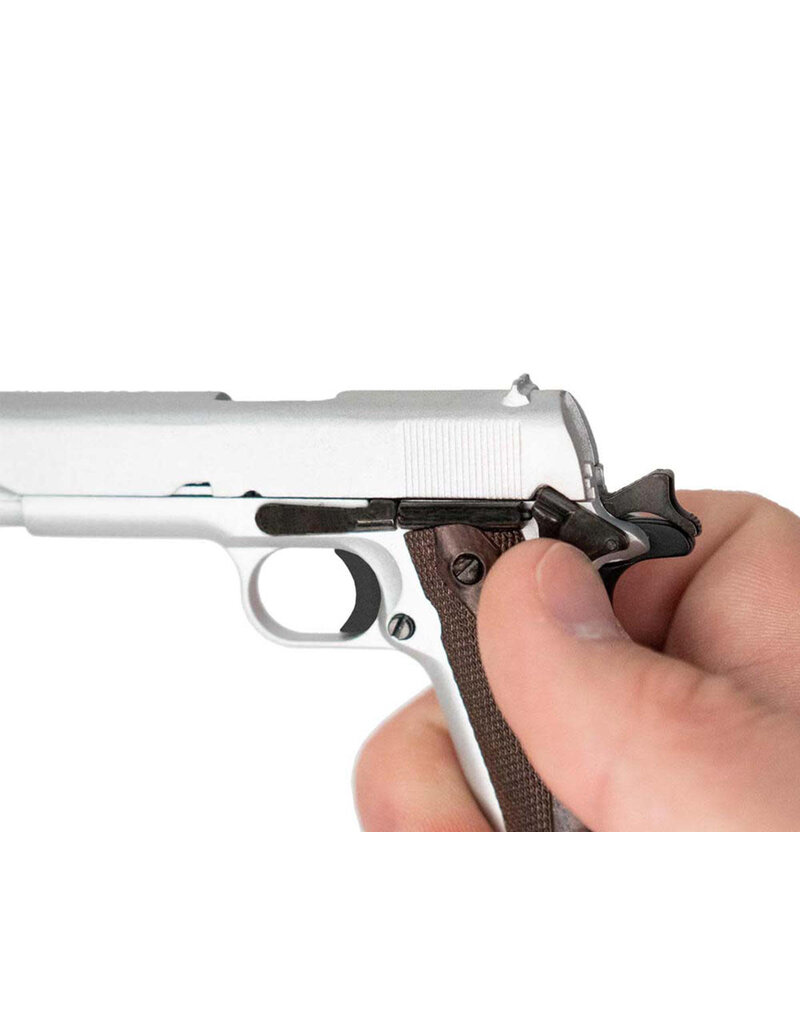 GOAT GUN GOA1911-SILVER  MINIATURE 1/2.5 SCALE DIE-CAST 1911 MODEL KIT (SILVER)
