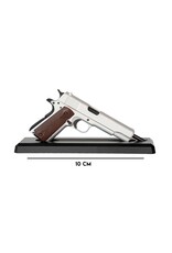 GOAT GUN GOA1911-SILVER  MINIATURE 1/2.5 SCALE DIE-CAST 1911 MODEL KIT (SILVER)