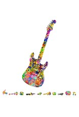 ZENCHALET ZCPSG200 SPLATTER GUITAR WOODEN PUZZLE, 200 PCS