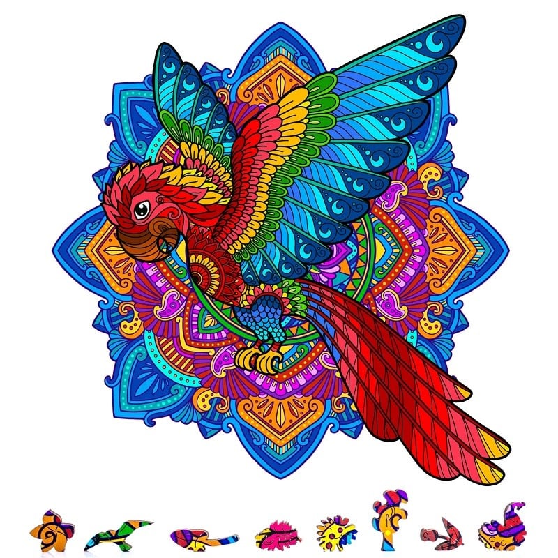 ZCPP200 PARROT WOODEN PUZZLE, 200 PCS