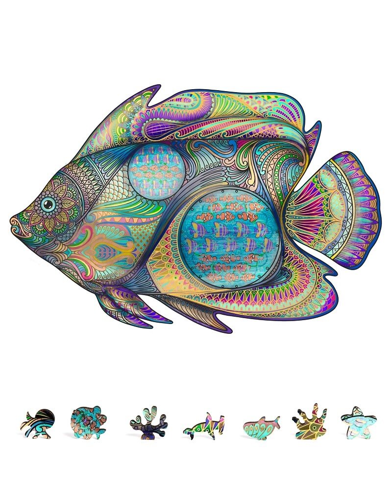 ZENCHALET ZCPTF200 TROPICAL FISH WOODEN PUZZLE, 200 PCS