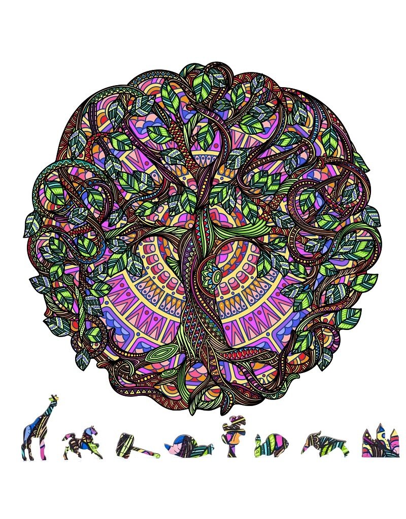 ZENCHALET ZCPTL200 TREE OF LIFE WOODEN PUZZLE, 200 PCS