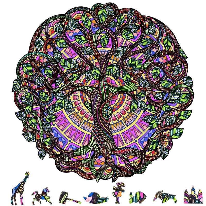 ZCPTL200 TREE OF LIFE WOODEN PUZZLE, 200 PCS