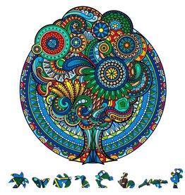 ZENCHALET ZCPFR200 FLORAL RETRO WOODEN PUZZLE, 200 PCS