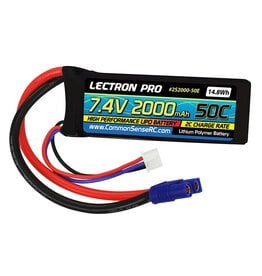 LECTRON PRO LECTRON PRO 2S LIPO 7.4V 2000MAH 50C BATTERY: EC3