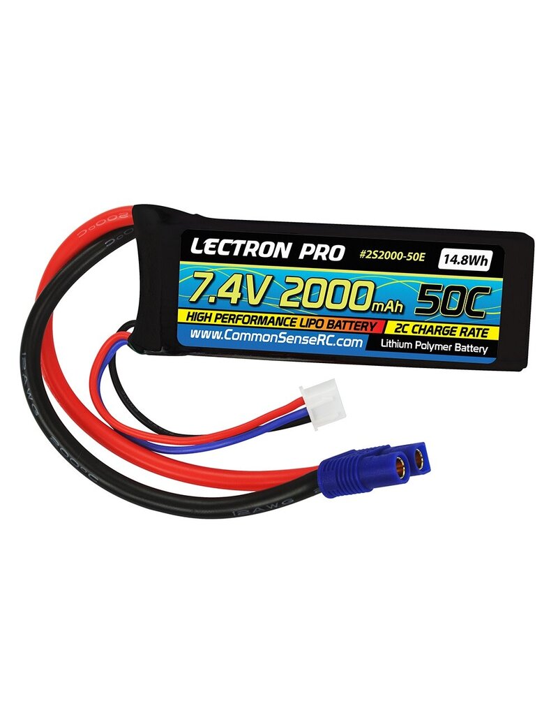 LECTRON PRO LECTRON PRO 2S LIPO 7.4V 2000MAH 50C BATTERY: EC3