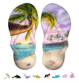 ZENCHALET ZCPFF200 FLIP FLOPS WOODEN PUZZLE, 200 PCS