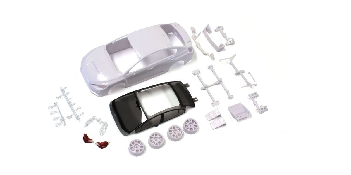 KYOMZN185 SUBARU WRX STI WHITE BODY SET (W/ WHEELS)
