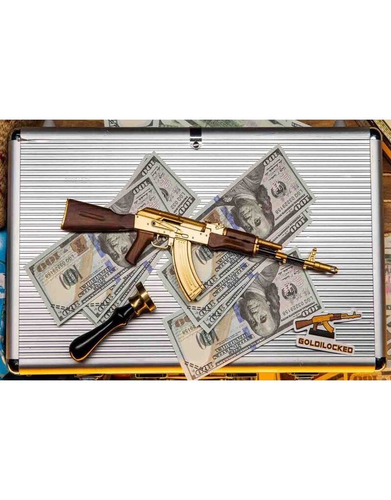GOAT GUN GOAAK-GOLD MINIATURE 1/3 SCALE DIE-CAST AK47 MODEL KIT (GOLD)