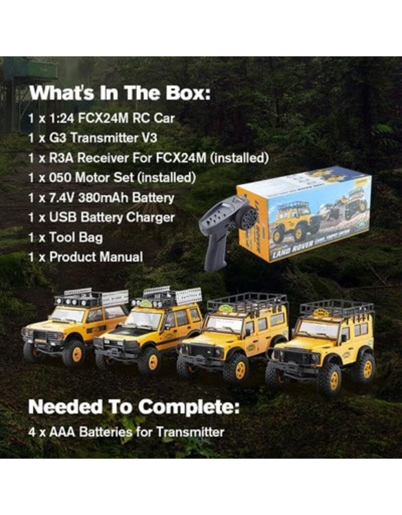 FMS MODELS FMS12491 1/24 LAND ROVER DEFENDER 90 CAMEL TROPHY EDITION