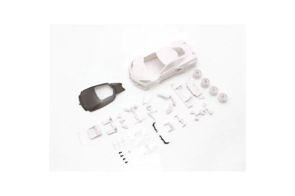 KYOMZN215 CHEVROLET CORVETTE C8.R BODY SET W/ RIM FOR RWD: WHITE