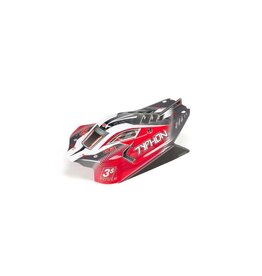 ARRMA ARA402274 TYPHON 4X4 BLX PAINTED TRIMMED DECALED BODY RED