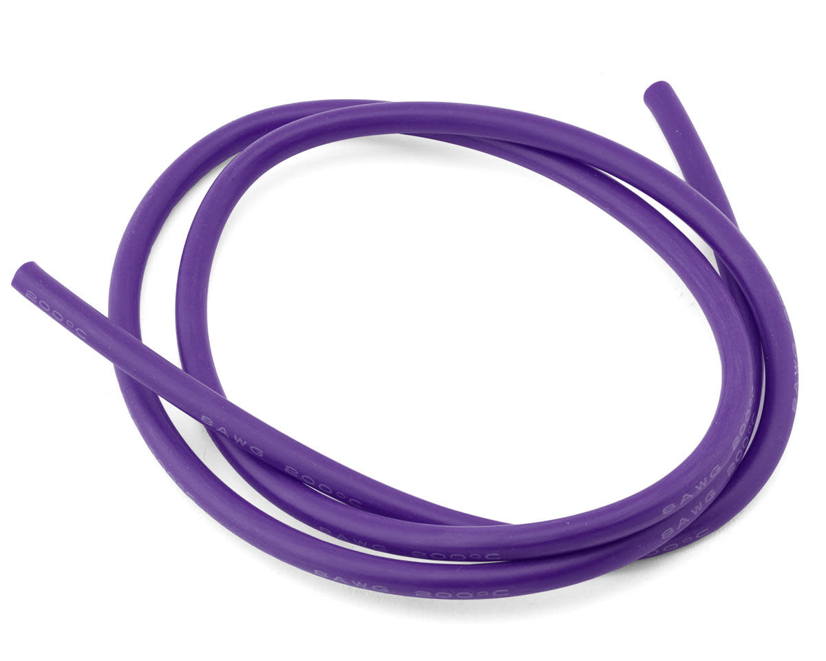 XCE-0150.6 SILICONE WIRE (PURPLE) (1 METER) (8AWG)