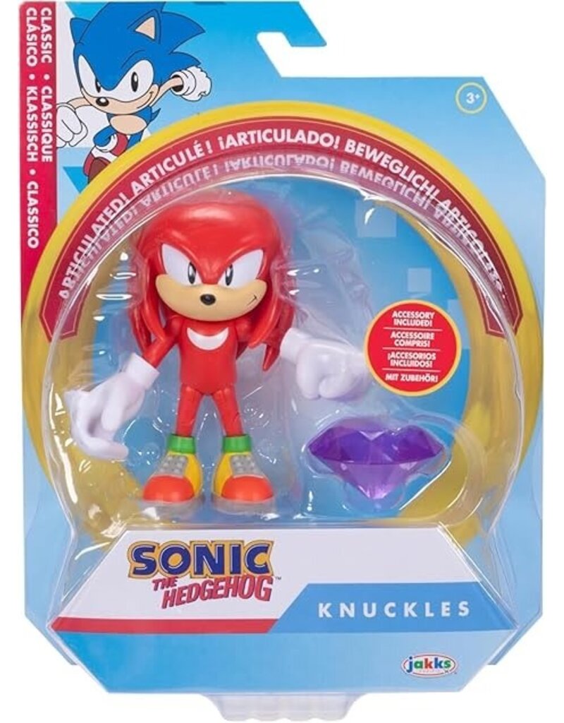 JAKKS PACIFIC 42221 SONIC THE HEDGEHOG KNUCKLES PURPLE EMERALD ACTION FIGURE
