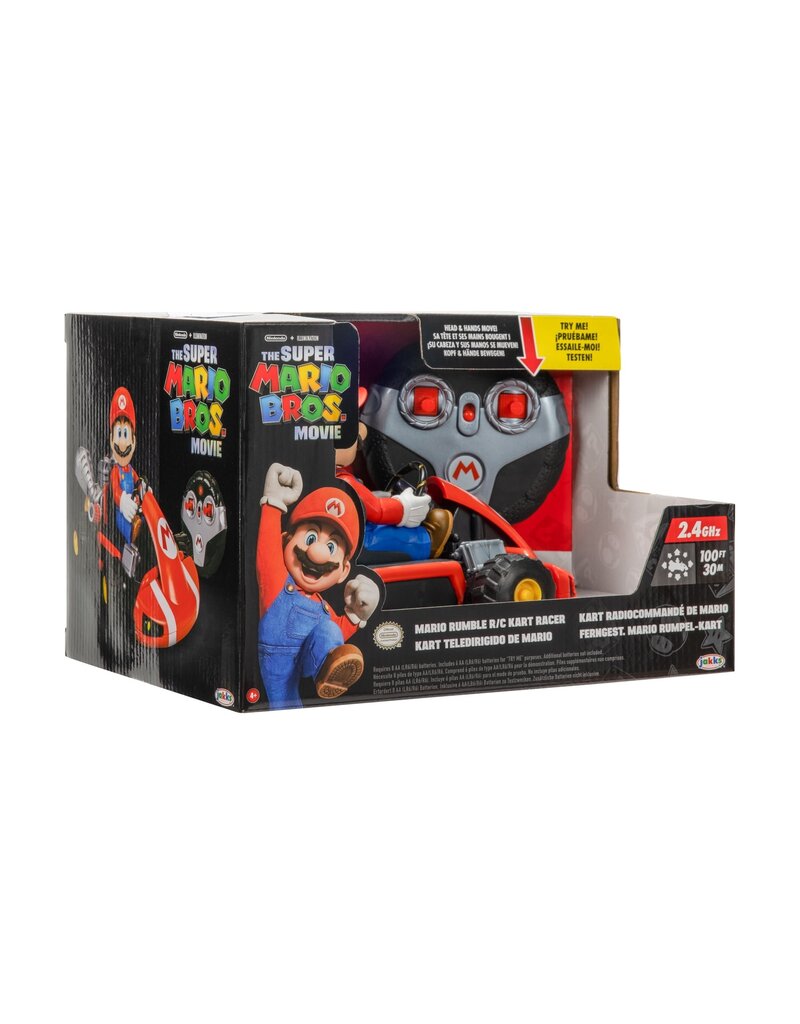 JAKKS PACIFIC 41822 SUPER MARIO BROS MOVIE RUMBLE RC KART RACER 2.4 GHZ
