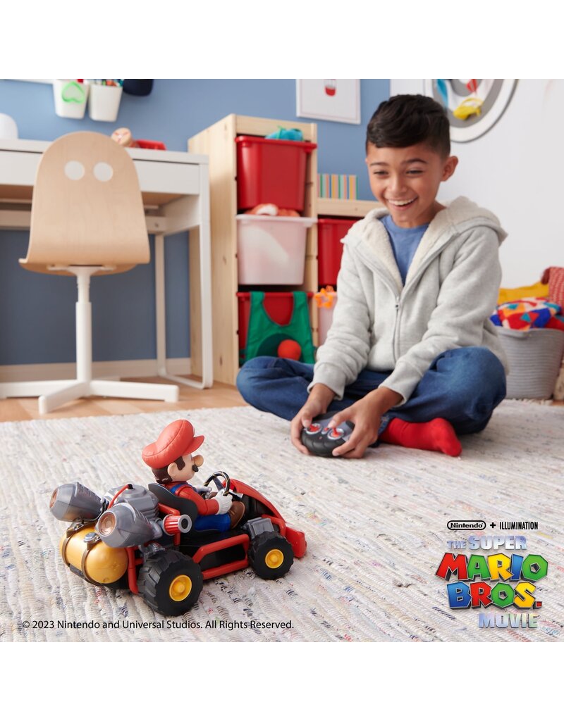 JAKKS PACIFIC 41822 SUPER MARIO BROS MOVIE RUMBLE RC KART RACER 2.4 GHZ