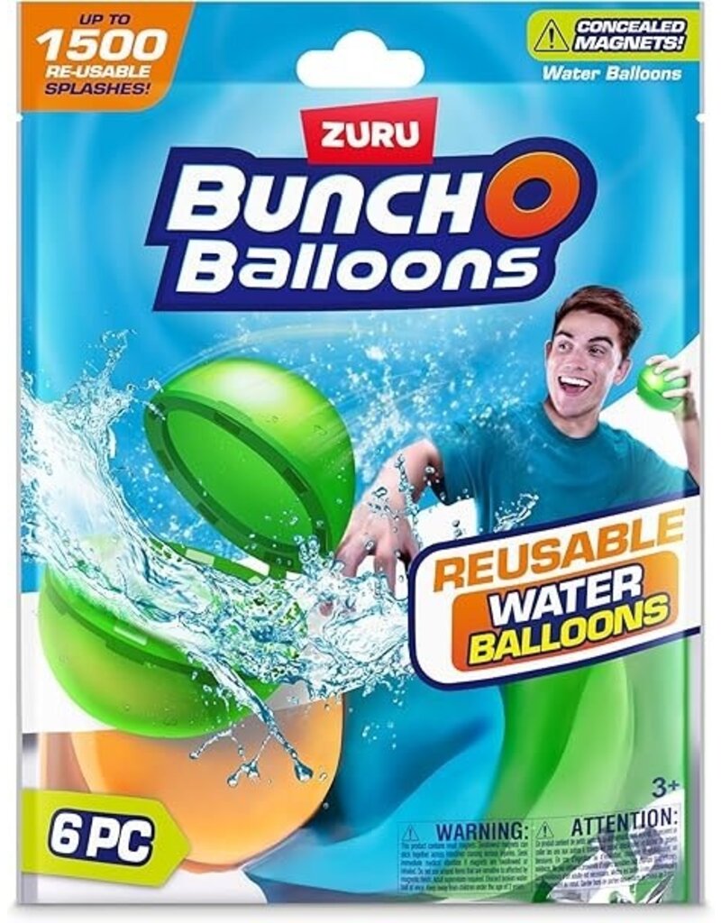 BUNCH O BALLOONS REUSABLE WATER BALLOONS -6PK
