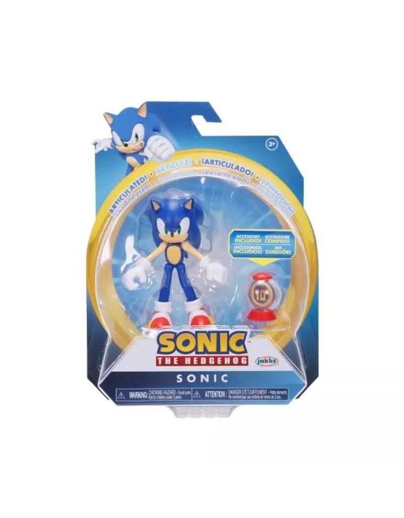 JAKKS PACIFIC 41925 SONIC THE HEDGEHOG WITH SUPER RING ITEM BOX ACTION FIGURE