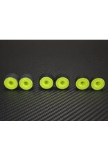 PN RACING KEN PNMR2089F05-19 MINI-Z 2WD MACHINE CUT DELRIN YELLOW FORMULA 8.5X19MM FLANGED WHEELS F0.5