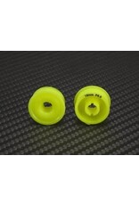 PN RACING PN MR2089F05-19 2WD DELRIN FORMULA 8.5X19MM FLANGED FRONT WHEELS 0.5MM OFFSET: YELLOW  (2)