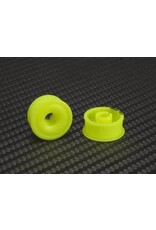 PN RACING KEN PNMR2089F05-19 MINI-Z 2WD MACHINE CUT DELRIN YELLOW FORMULA 8.5X19MM FLANGED WHEELS F0.5