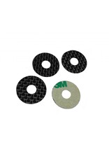 1UP RACING 1UP10401 CARBON FIBER BODY WASHERS ADHESIVE BACKED 6MM POST, 4PCS
