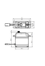 SAVOX SAVSB2230SGP HIGH VOLTAGE BRUSHLESS DIGITAL SERVO (TALL) WITH SOFT START, 0.11SEC / 763.8OZ @ 8.4V