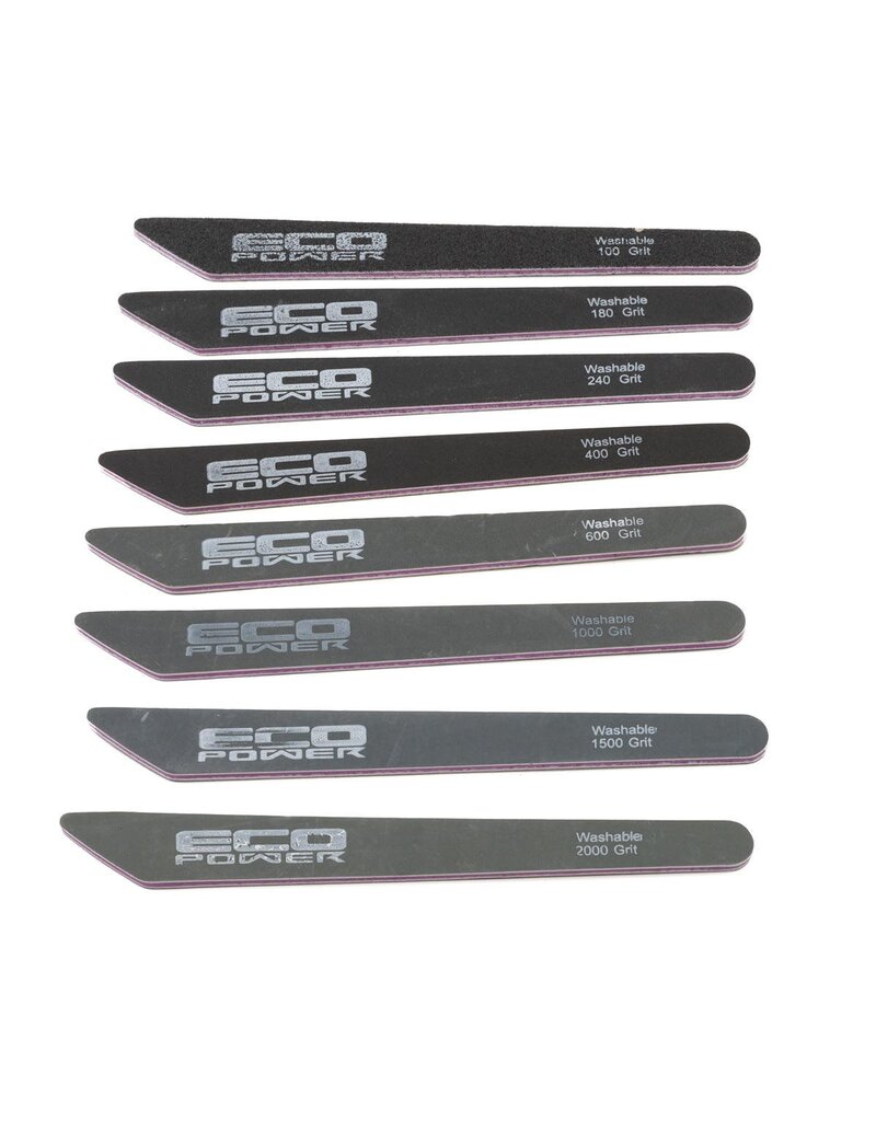 ECOPOWER ECP-3013 SANDING STICKS SET (8) (100/180/240/400/600/1000/1500/2000 GRIT)