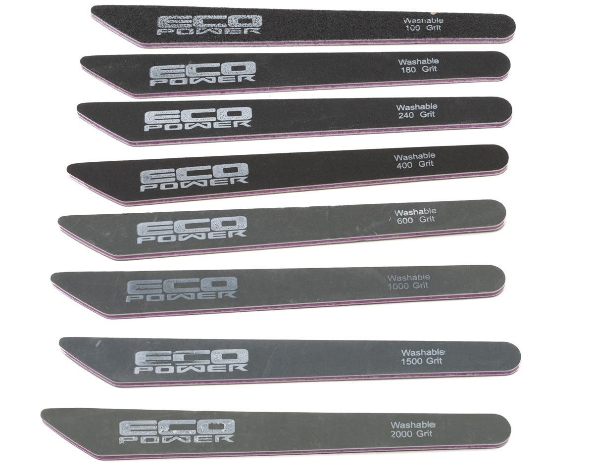 ECP-3013 SANDING STICKS SET (8) (100/180/240/400/600/1000/1500/2000 GRIT)