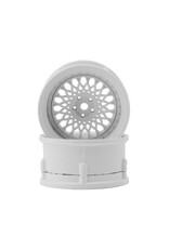 DS RACING DSC-DE-301  DRIFT ELEMENT MESH DRIFT WHEELS (TRIPLE WHITE) (ADJUSTABLE OFFSET) W/12MM HEX (2)