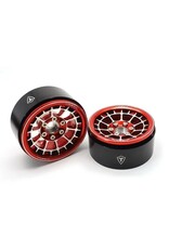 TREAL TRLX0033DK10B TYPE A 1.9'' SPOKED BEADLOCK WHEELS (RED) (2)