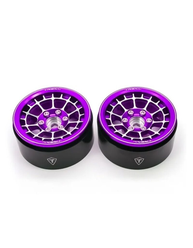 TREAL X0033DMQIL  TYPE A 1.9'' SPOKED BEADLOCK WHEELS (PURPLE) (2)