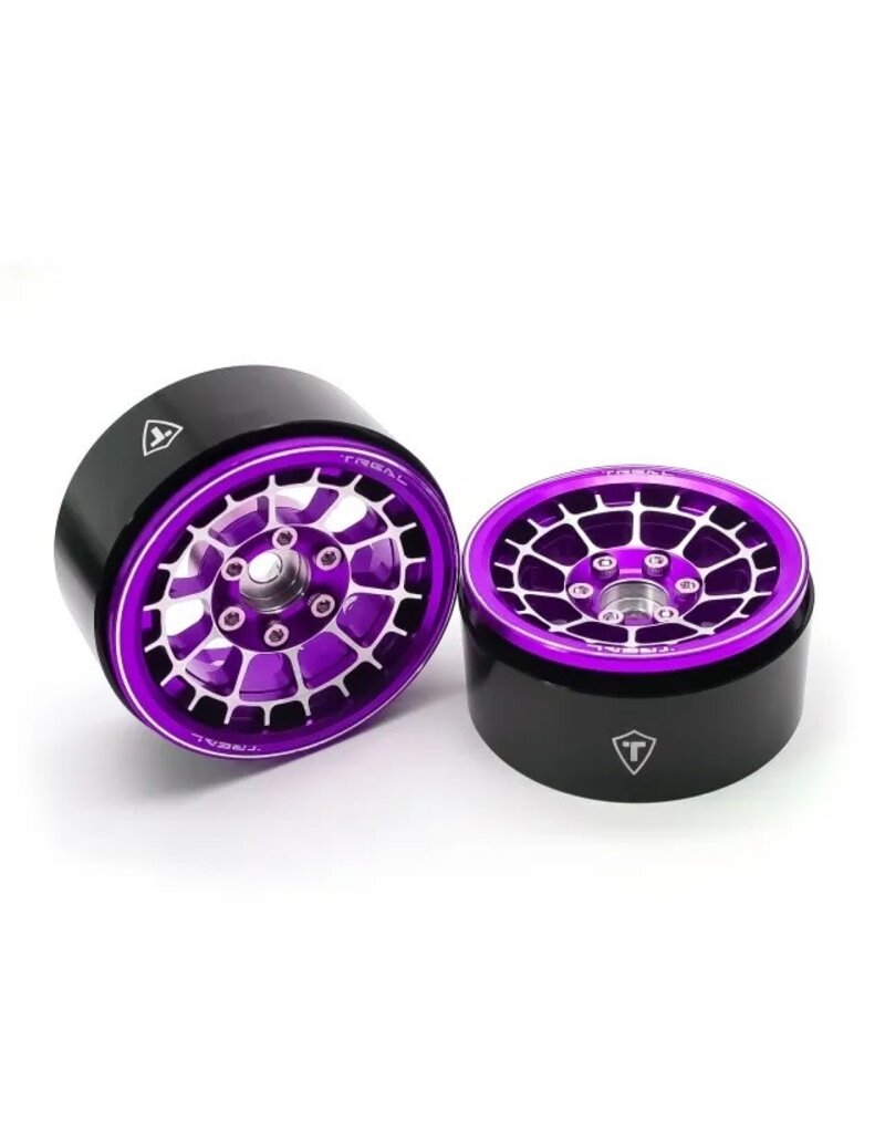 TREAL X0033DMQIL  TYPE A 1.9'' SPOKED BEADLOCK WHEELS (PURPLE) (2)