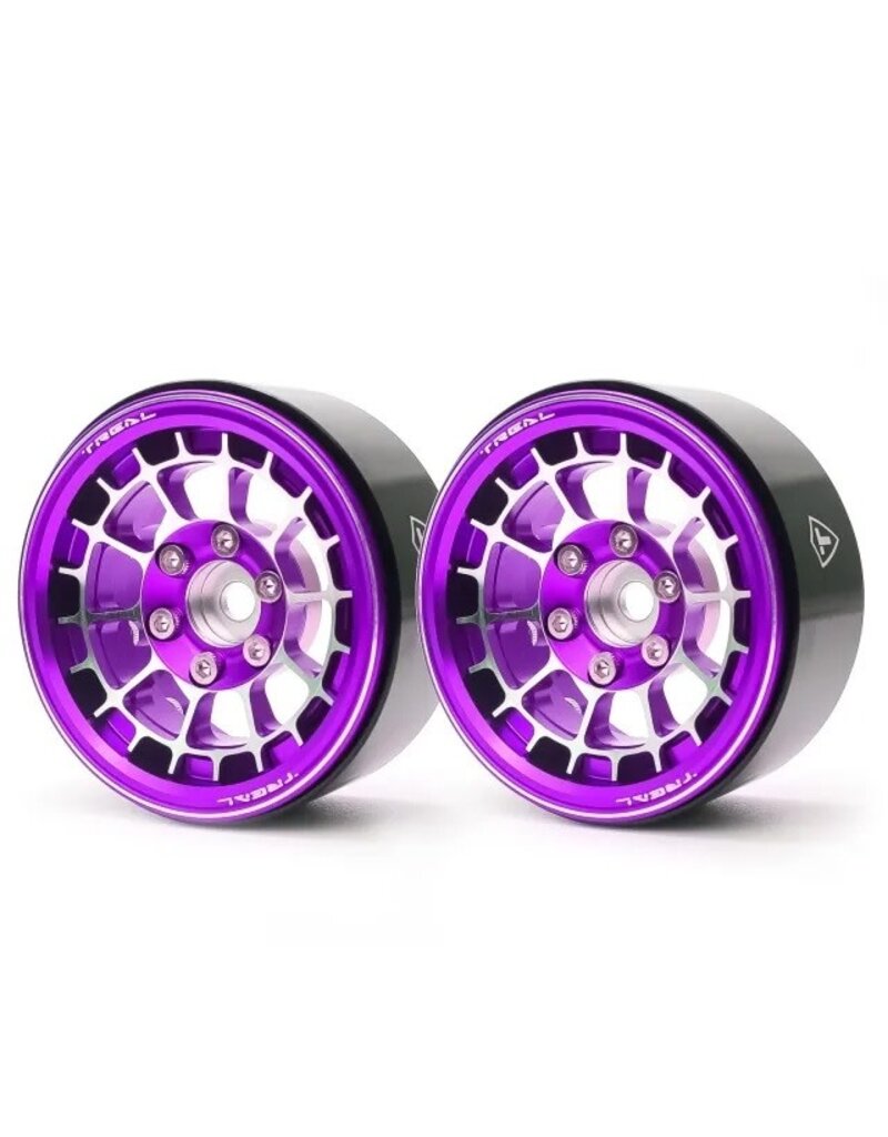 TREAL X0033DMQIL  TYPE A 1.9'' SPOKED BEADLOCK WHEELS (PURPLE) (2)