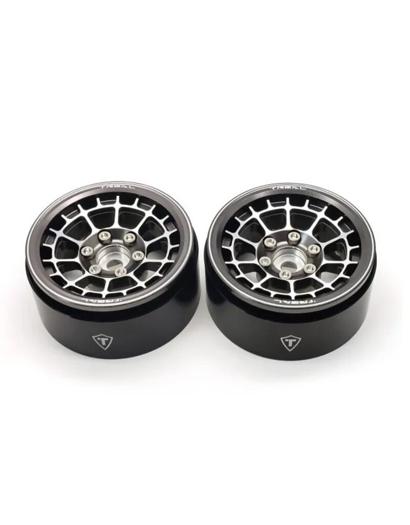 TREAL TRLX0033DNWHP  TYPE A 1.9'' SPOKED BEADLOCK WHEELS (TITANIUM) (2)